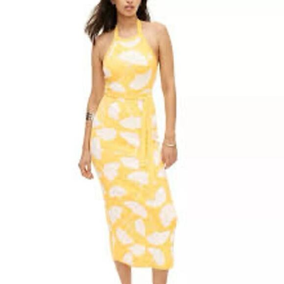 New Diane Von Furstenberg for Target Ginkgo Yellow Sweaterknit Midi Dress Sz XL - Picture 1 of 14